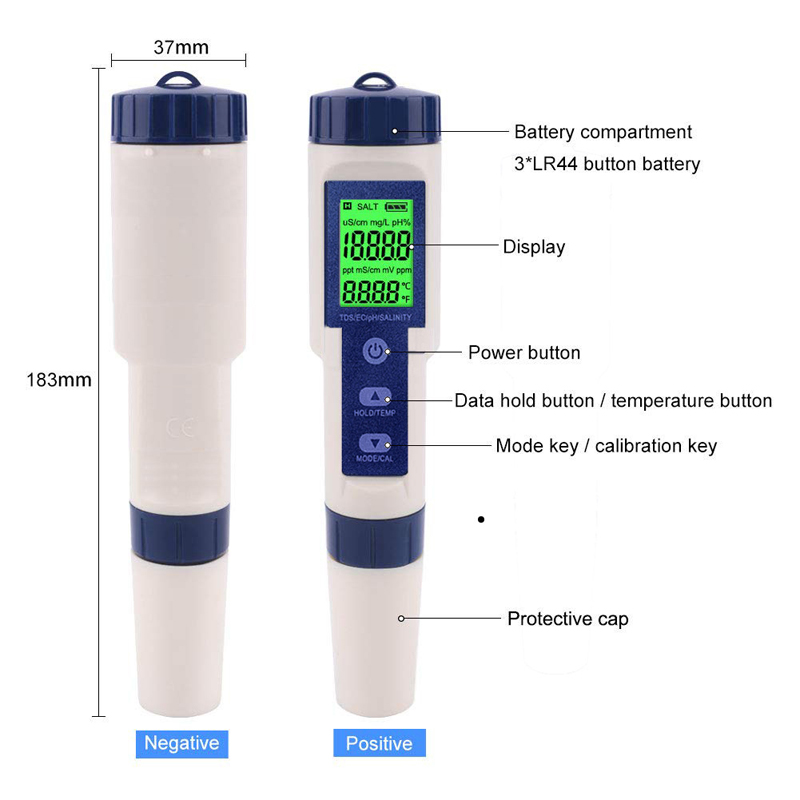 背光EZ-9909水质测试仪PH/EC/TDS/盐度/温度 背光EZ-9909水质测试仪PH/EC/TDS/盐度/温度